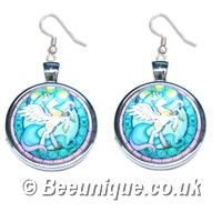 Unicorn Stained Glass Earrings